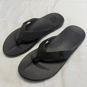 New Reef Mens 14 Cushion Phantom Flip Flop Sandals Thong Black Never Worn Shoes